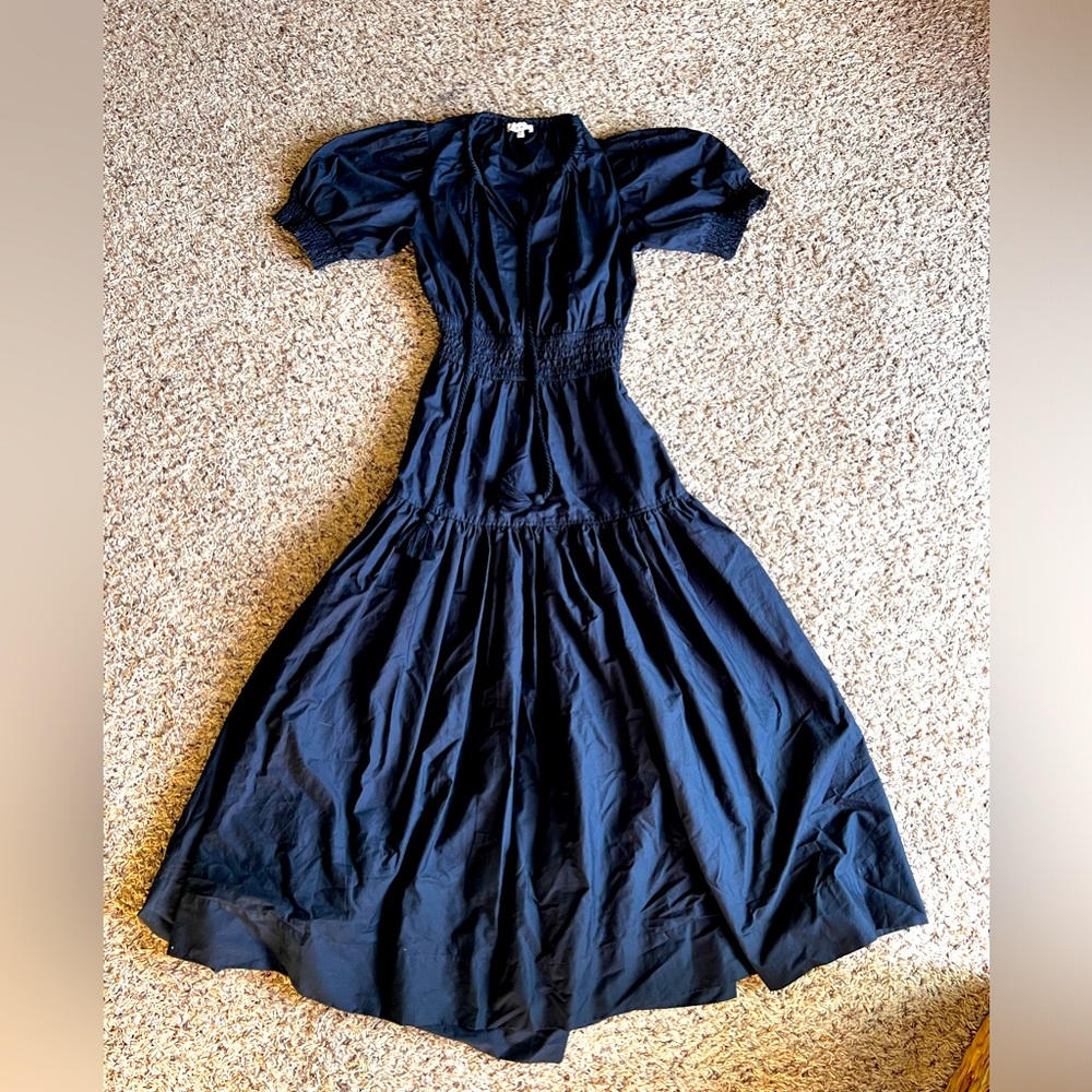 MOON RIVER PUFFED SLEEVES DRESS